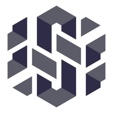  Altıgen Üçgen Paketli 3 boyutlu illüzyon soyut illüstrasyon