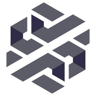  Altıgen Üçgen Paketli 3 boyutlu illüzyon soyut illüstrasyon