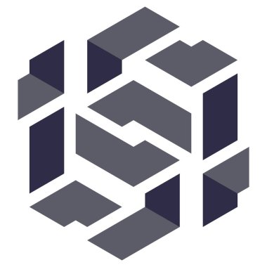  Altıgen Üçgen Paketli 3 boyutlu illüzyon soyut illüstrasyon