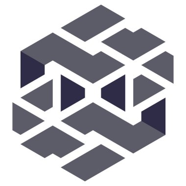  Altıgen Üçgen Paketli 3 boyutlu illüzyon soyut illüstrasyon