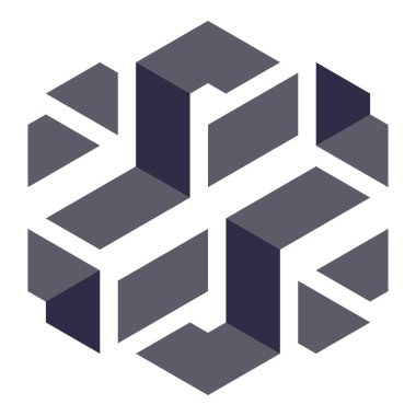  Altıgen Üçgen Paketli 3 boyutlu illüzyon soyut illüstrasyon