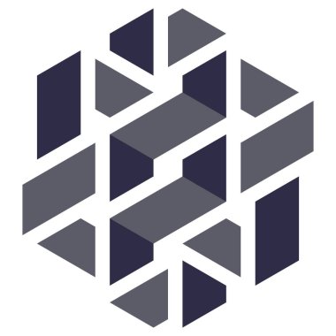  Altıgen Üçgen Paketli 3 boyutlu illüzyon soyut illüstrasyon