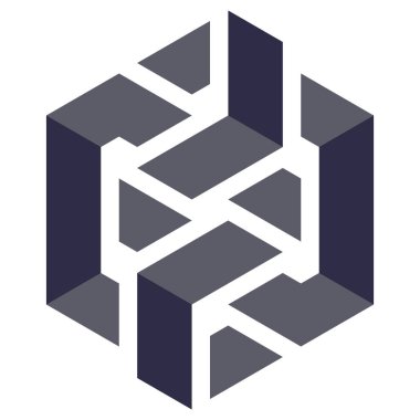  Altıgen Üçgen Paketli 3 boyutlu illüzyon soyut illüstrasyon