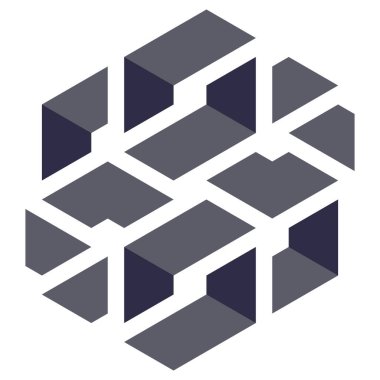  Altıgen Üçgen Paketli 3 boyutlu illüzyon soyut illüstrasyon