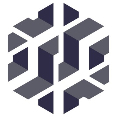  Altıgen Üçgen Paketli 3 boyutlu illüzyon soyut illüstrasyon