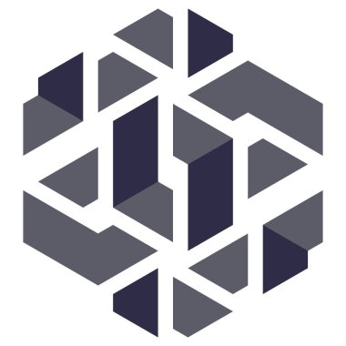  Altıgen Üçgen Paketli 3 boyutlu illüzyon soyut illüstrasyon