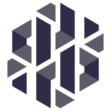  Altıgen Üçgen Paketli 3 boyutlu illüzyon soyut illüstrasyon