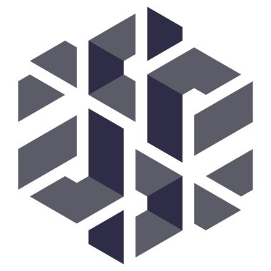  Altıgen Üçgen Paketli 3 boyutlu illüzyon soyut illüstrasyon