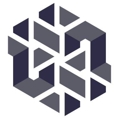  Altıgen Üçgen Paketli 3 boyutlu illüzyon soyut illüstrasyon