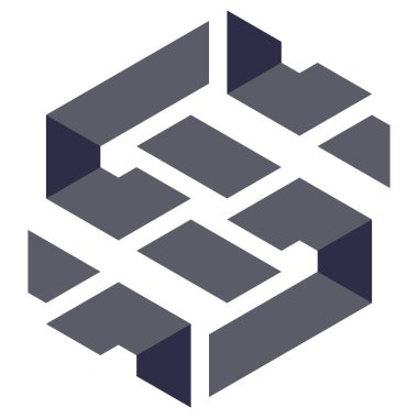  Altıgen Üçgen Paketli 3 boyutlu illüzyon soyut illüstrasyon