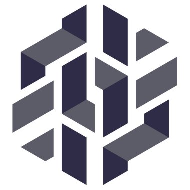  Altıgen Üçgen Paketli 3 boyutlu illüzyon soyut illüstrasyon