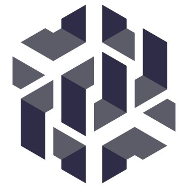  Altıgen Üçgen Paketli 3 boyutlu illüzyon soyut illüstrasyon