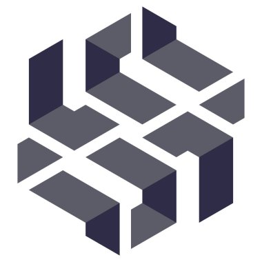  Altıgen Üçgen Paketli 3 boyutlu illüzyon soyut illüstrasyon