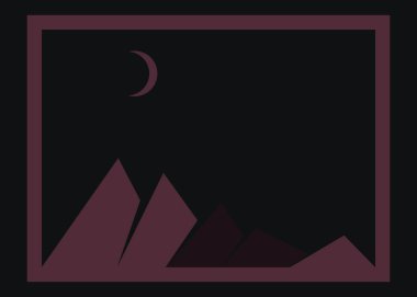 Geometrik Dağlar siluet manzara resmi