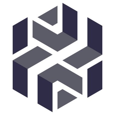  Altıgen Üçgen Paketli 3 boyutlu illüzyon soyut illüstrasyon