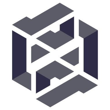  Altıgen Üçgen Paketli 3 boyutlu illüzyon soyut illüstrasyon