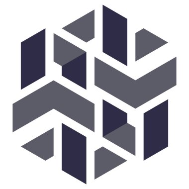  Altıgen Üçgen Paketli 3 boyutlu illüzyon soyut illüstrasyon