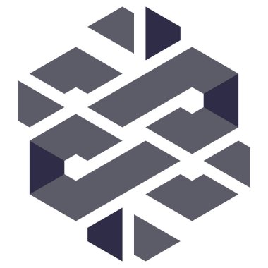  Altıgen Üçgen Paketli 3 boyutlu illüzyon soyut illüstrasyon