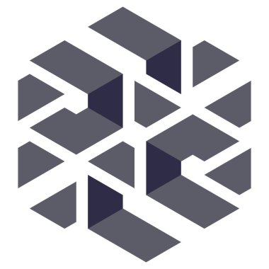  Altıgen Üçgen Paketli 3 boyutlu illüzyon soyut illüstrasyon