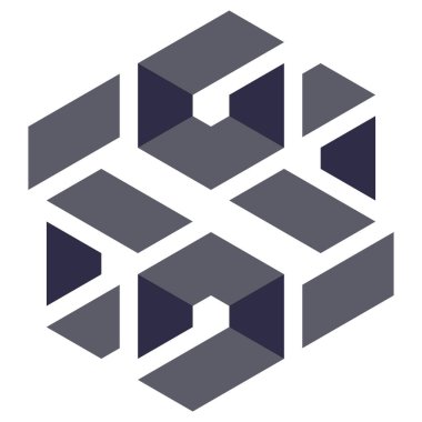  Altıgen Üçgen Paketli 3 boyutlu illüzyon soyut illüstrasyon