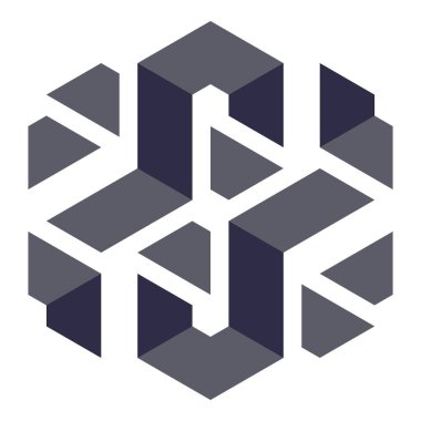  Altıgen Üçgen Paketli 3 boyutlu illüzyon soyut illüstrasyon