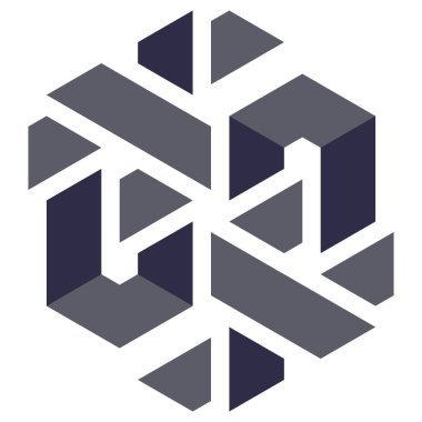  Altıgen Üçgen Paketli 3 boyutlu illüzyon soyut illüstrasyon