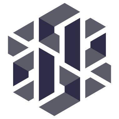  Altıgen Üçgen Paketli 3 boyutlu illüzyon soyut illüstrasyon