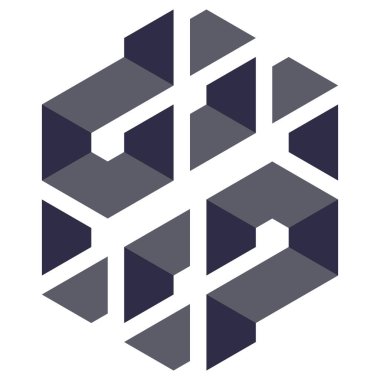  Altıgen Üçgen Paketli 3 boyutlu illüzyon soyut illüstrasyon