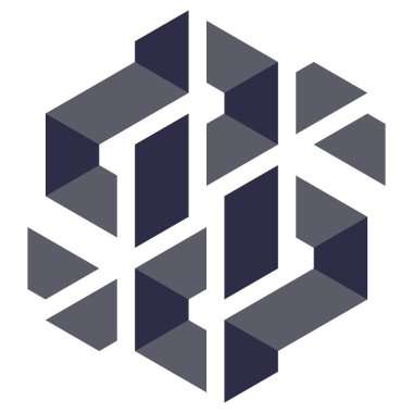  Altıgen Üçgen Paketli 3 boyutlu illüzyon soyut illüstrasyon