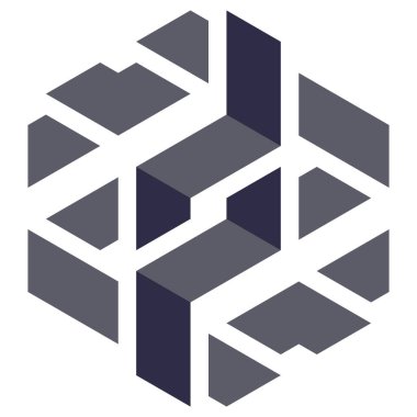  Altıgen Üçgen Paketli 3 boyutlu illüzyon soyut illüstrasyon