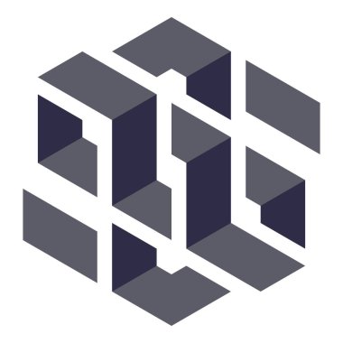  Altıgen Üçgen Paketli 3 boyutlu illüzyon soyut illüstrasyon