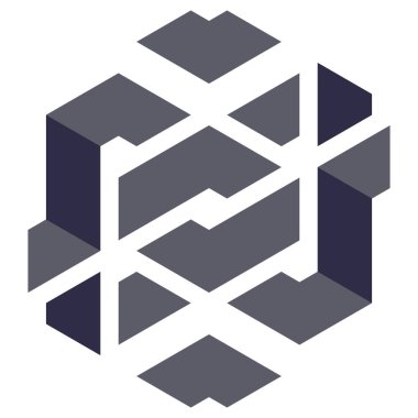  Altıgen Üçgen Paketli 3 boyutlu illüzyon soyut illüstrasyon