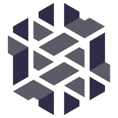  Altıgen Üçgen Paketli 3 boyutlu illüzyon soyut illüstrasyon