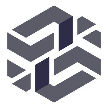  Altıgen Üçgen Paketli 3 boyutlu illüzyon soyut illüstrasyon