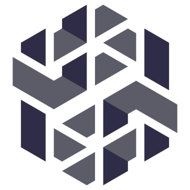  Altıgen Üçgen Paketli 3 boyutlu illüzyon soyut illüstrasyon