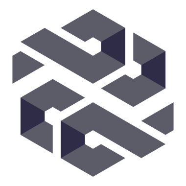  Altıgen Üçgen Paketli 3 boyutlu illüzyon soyut illüstrasyon