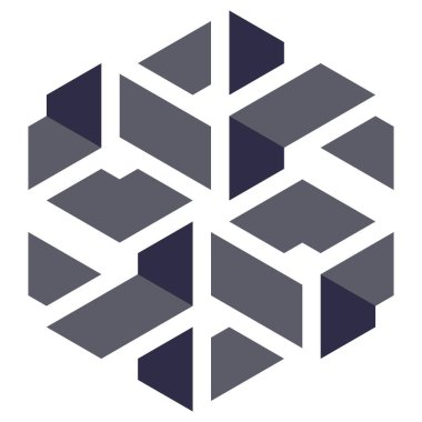  Altıgen Üçgen Paketli 3 boyutlu illüzyon soyut illüstrasyon