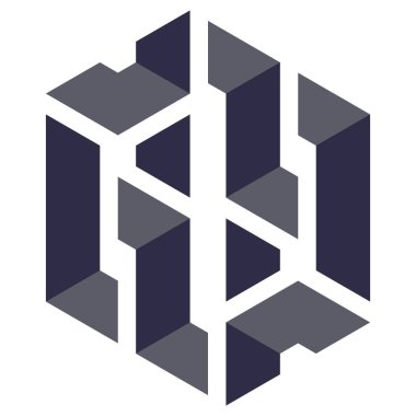  Altıgen Üçgen Paketli 3 boyutlu illüzyon soyut illüstrasyon