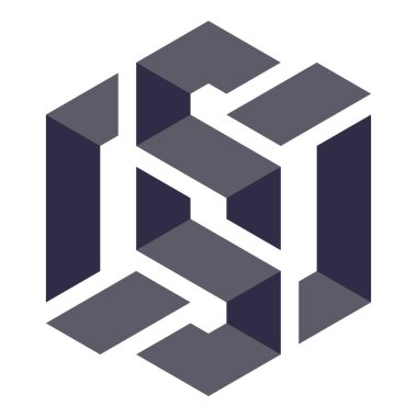  Altıgen Üçgen Paketli 3 boyutlu illüzyon soyut illüstrasyon