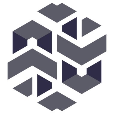  Altıgen Üçgen Paketli 3 boyutlu illüzyon soyut illüstrasyon