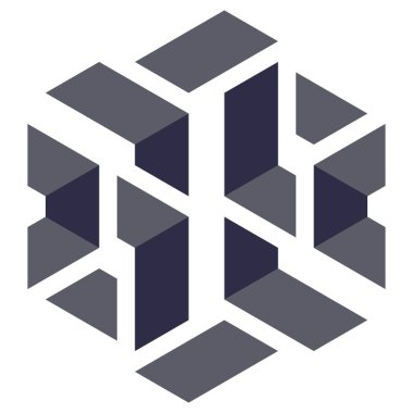  Altıgen Üçgen Paketli 3 boyutlu illüzyon soyut illüstrasyon