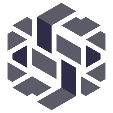  Altıgen Üçgen Paketli 3 boyutlu illüzyon soyut illüstrasyon