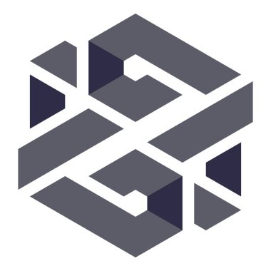  Altıgen Üçgen Paketli 3 boyutlu illüzyon soyut illüstrasyon