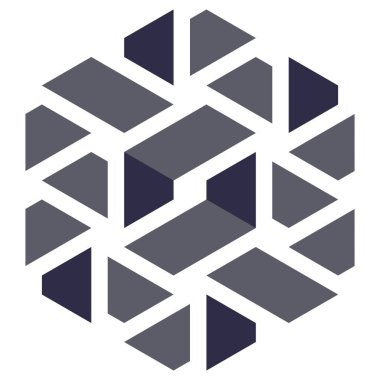  Altıgen Üçgen Paketli 3 boyutlu illüzyon soyut illüstrasyon