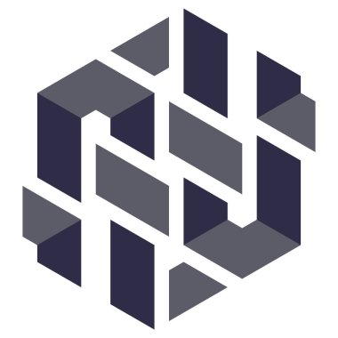  Altıgen Üçgen Paketli 3 boyutlu illüzyon soyut illüstrasyon