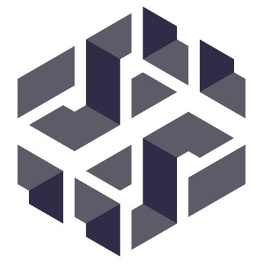  Altıgen Üçgen Paketli 3 boyutlu illüzyon soyut illüstrasyon