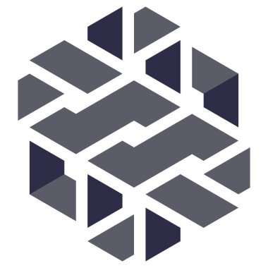  Altıgen Üçgen Paketli 3 boyutlu illüzyon soyut illüstrasyon