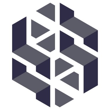  Altıgen Üçgen Paketli 3 boyutlu illüzyon soyut illüstrasyon