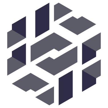  Altıgen Üçgen Paketli 3 boyutlu illüzyon soyut illüstrasyon