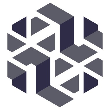  Altıgen Üçgen Paketli 3 boyutlu illüzyon soyut illüstrasyon